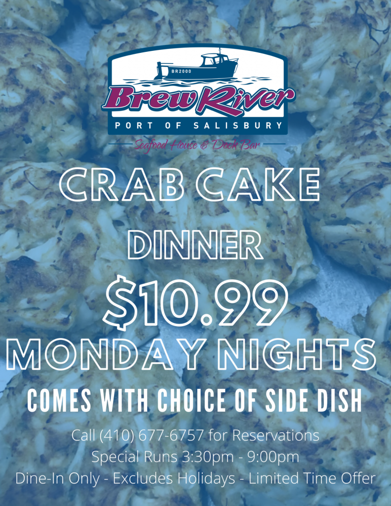 crabcakedinner Waterfront Dining Restaurant Salisbury MD Brew River